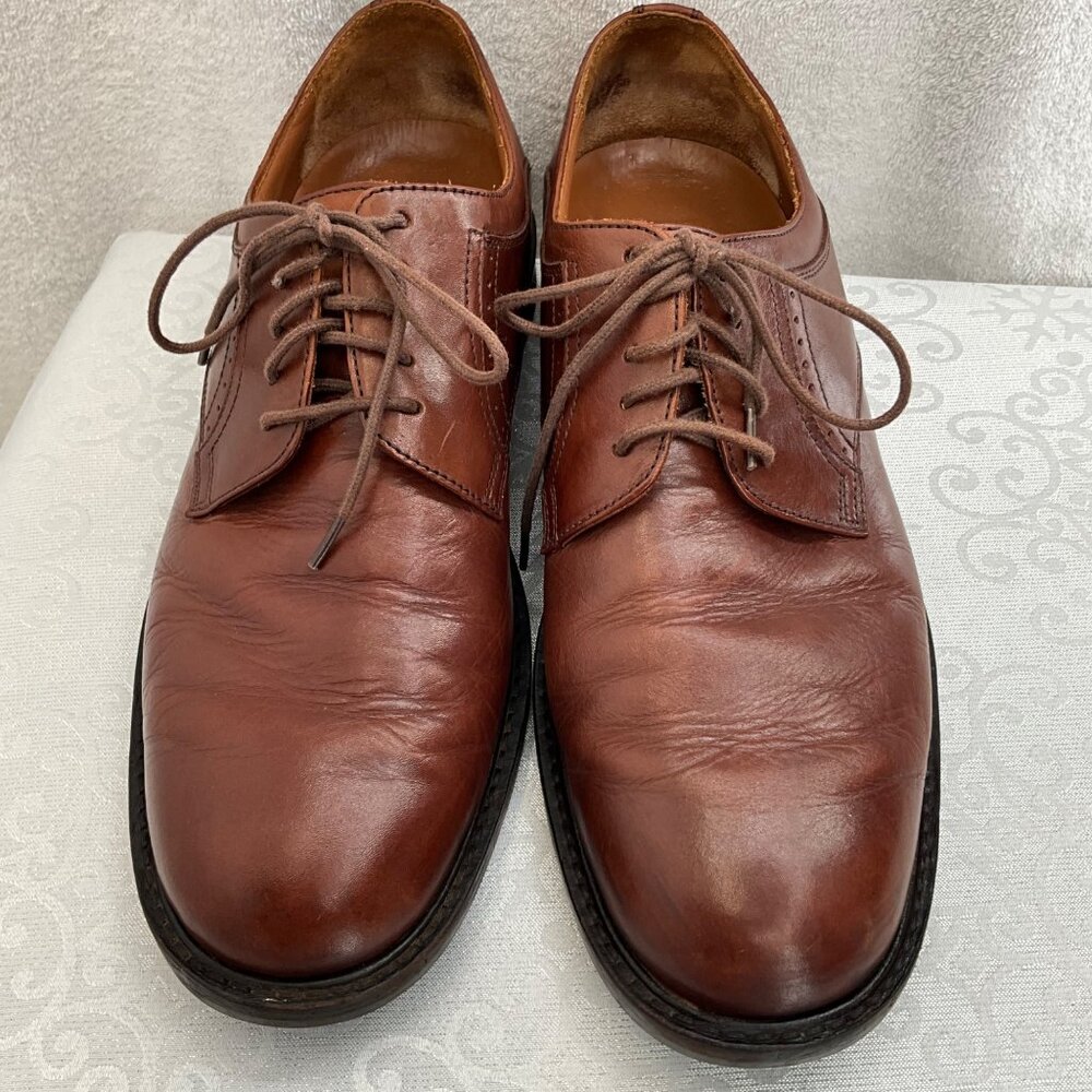 Johnston & Murphy‎ Mens Leather Lace-Up Dress Shoes Brown Size 10